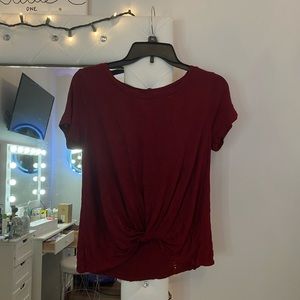 Maroon Tie Top